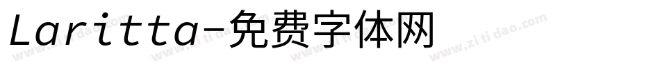 Laritta字体转换