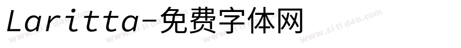 Laritta字体转换