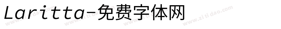 Laritta字体转换