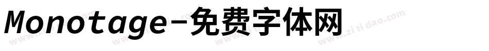 Monotage字体转换
