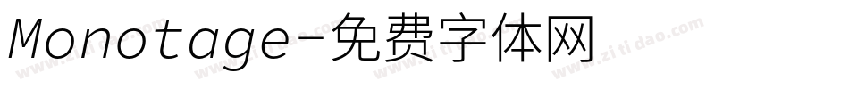 Monotage字体转换