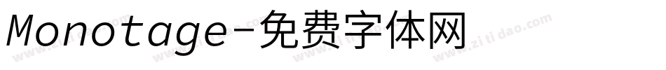 Monotage字体转换