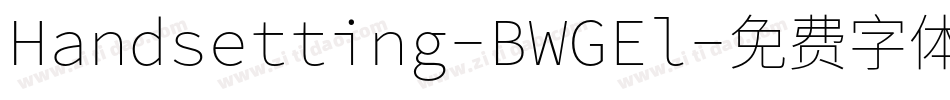Handsetting-BWGEl字体转换