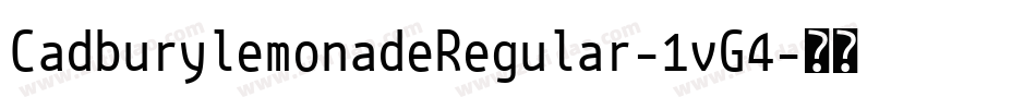CadburylemonadeRegular-1vG4字体转换