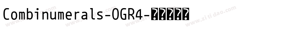 Combinumerals-OGR4字体转换