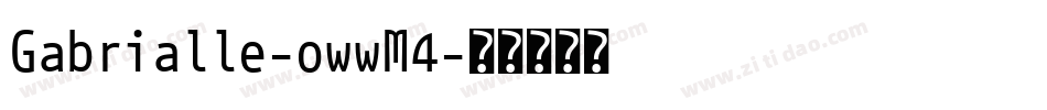 Gabrialle-owwM4字体转换