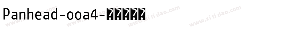 Panhead-ooa4字体转换