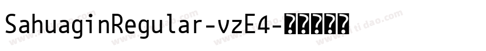 SahuaginRegular-vzE4字体转换