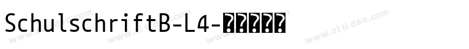 SchulschriftB-L4字体转换