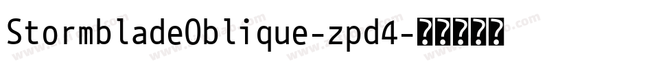 StormbladeOblique-zpd4字体转换