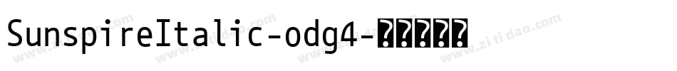 SunspireItalic-odg4字体转换