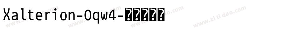 Xalterion-0qw4字体转换