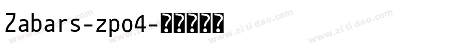 Zabars-zpo4字体转换