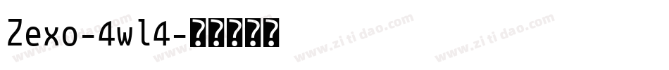 Zexo-4wl4字体转换