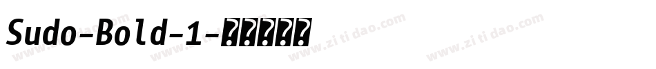Sudo-Bold-1字体转换