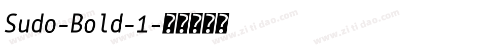 Sudo-Bold-1字体转换