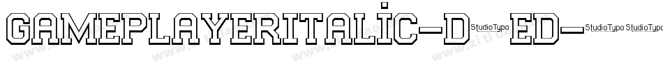 GamePlayerItalic-D4ed字体转换