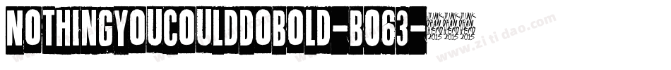 NothingYouCouldDoBold-BO63字体转换