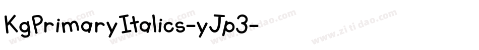 KgPrimaryItalics-yJp3字体转换