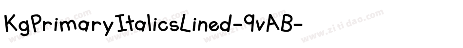KgPrimaryItalicsLined-9vAB字体转换