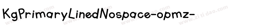 KgPrimaryLinedNospace-opmz字体转换
