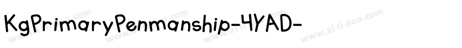 KgPrimaryPenmanship-4YAD字体转换