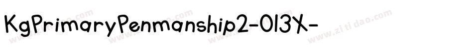 KgPrimaryPenmanship2-013X字体转换