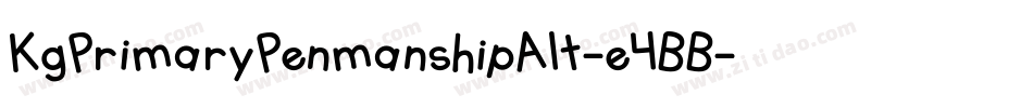 KgPrimaryPenmanshipAlt-e4BB字体转换
