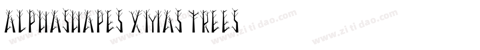 AlphaShapes-Xmas-Trees字体转换