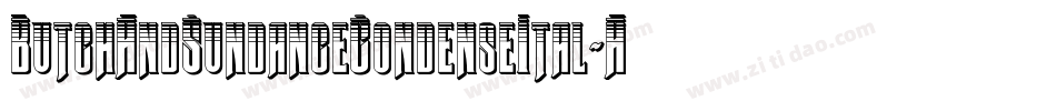 ButchAndSundanceCondenseItal-Areg字体转换