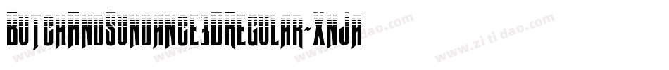 ButchAndSundance3DRegular-XnJa字体转换