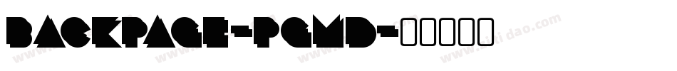 Backpage-pgmd字体转换