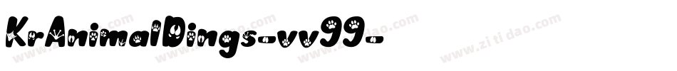 KrAnimalDings-vv99字体转换