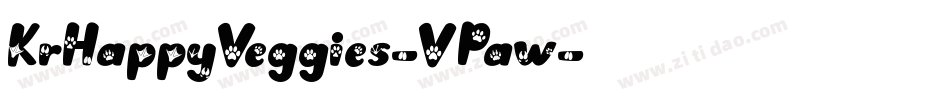 KrHappyVeggies-VPaw字体转换