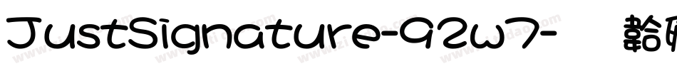 JustSignature-92w7字体转换