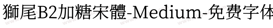 獅尾B2加糖宋體-Medium字体转换