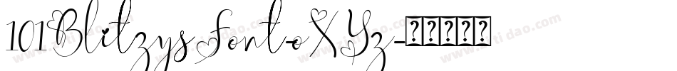 101BlitzysFont-oXYz字体转换
