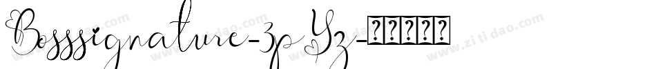 Bosssignature-3pYz字体转换