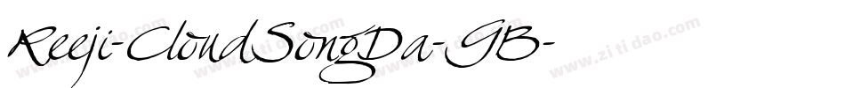 Reeji-CloudSongDa-GB字体转换