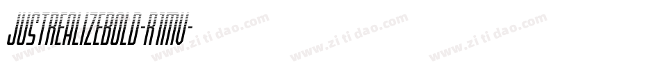 JustRealizeBold-R1Mv字体转换