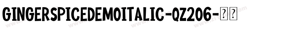 GingerSpicedemoItalic-qZ2O6字体转换