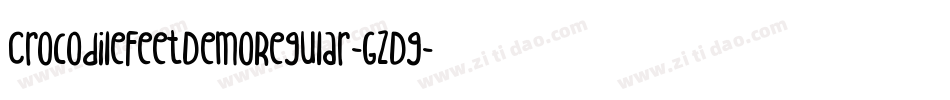 CrocodileFeetDemoRegular-GzDg字体转换