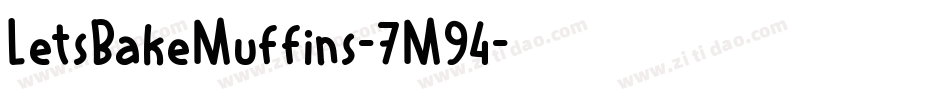 LetsBakeMuffins-7M94字体转换
