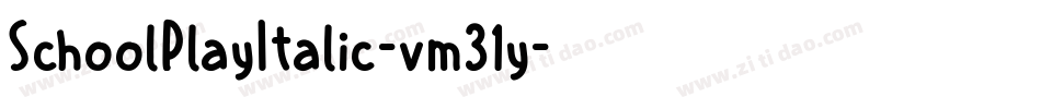 SchoolPlayItalic-vm31y字体转换
