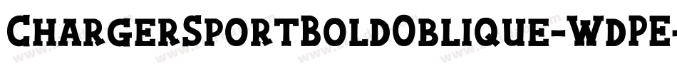 ChargerSportBoldOblique-WdPE字体转换