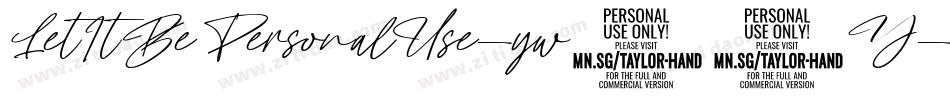 LetItBePersonalUse-yw11Y字体转换