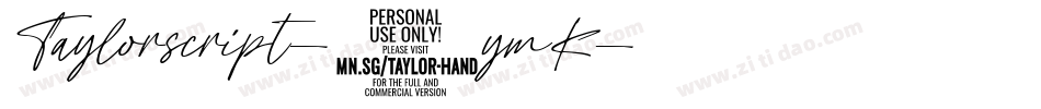 Taylorscript-7ymK字体转换
