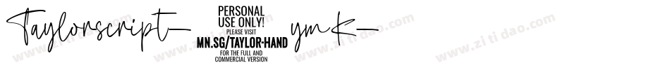 Taylorscript-7ymK字体转换