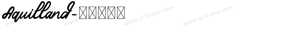 Aquilland字体转换