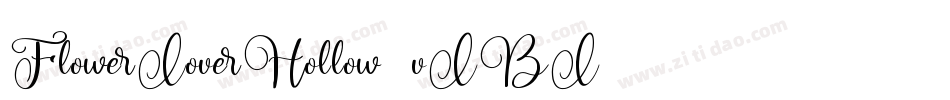FlowerLoverHollow-vLBL字体转换